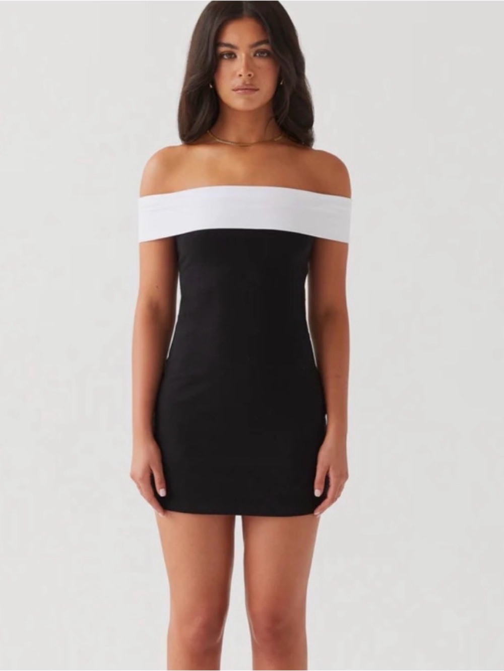 peppermayo black mini dress